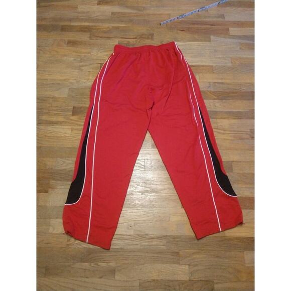 Nike Team Basketball Sweatpants X-Large Red Black Zip Ankle Chicago Bulls Theme - Picture 3 of 10